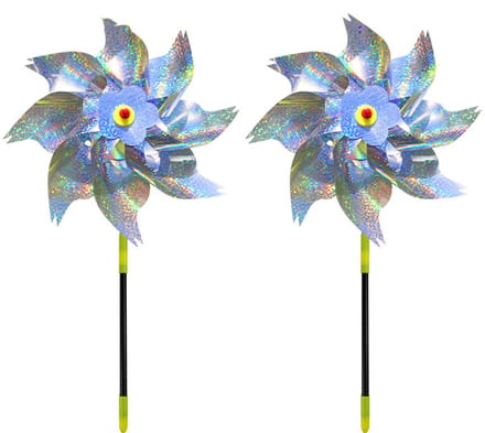 Reflecterende vogelverschrikker / windspinner - zilver