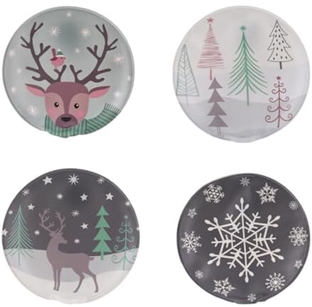 Herbruikbare handwarmers voor onderweg - Set van 4 stuks, diverse designs voor de winter