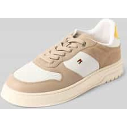 Low-top sneakers met echt leer Met leer
