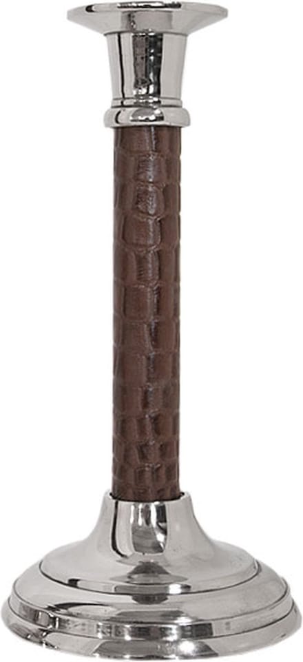 Kandelaar 11x6x24cm Klein zilverbruin