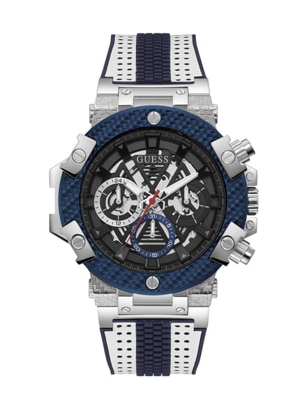 Guess Carbon Multi-Function Watch Wit Case: 100% Stainless Steel | Armband: 100% Leather 46 GW0486G1