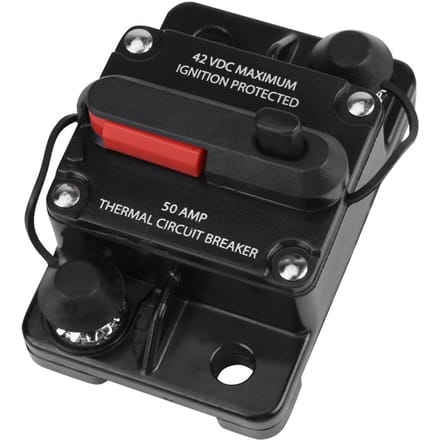 DC12V42V Auto Stereo Audio In-line Stroomonderbreker Handmatige Reset(50A) 50A black