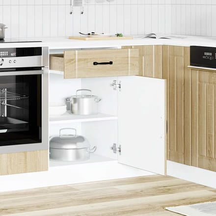 vidaXL - Onderkast - Lucca - bewerkt - hout - sonoma - eikenkleurig