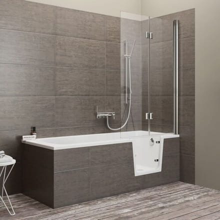 Steinkamp easy entry bathtub 180 x 80 cm with glass door right ST003BWTSTYR-R1