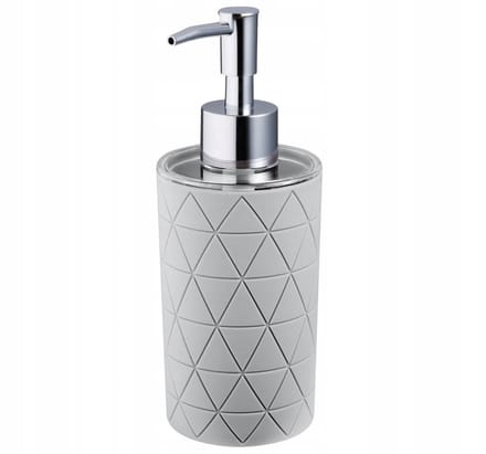 Bisk Star Serie - Handzeepdispenser - Grijs - Kunststof - 19 cm