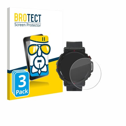 Screenprotector 3 Stuks voor Crivit Sport-Smartwatch Beschermglas transparant