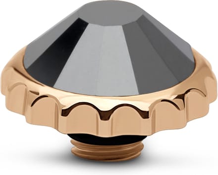 Melano Vivid Cap Steentje Jet Hematite Rosé