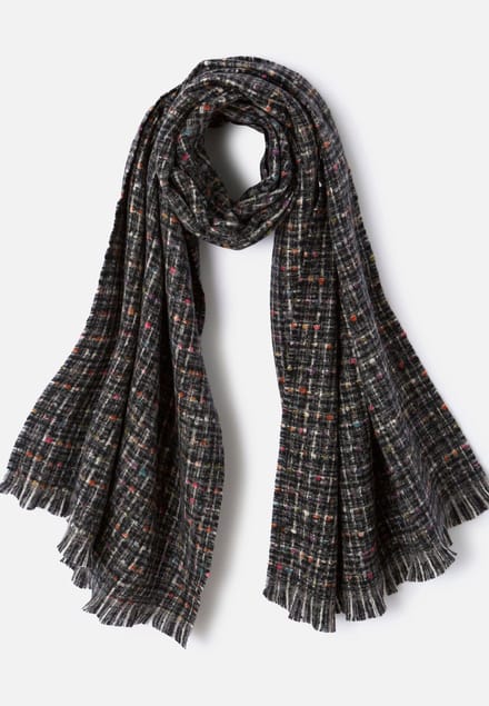 Damart - Sjaal met tweed-effect - Dames - Grijs - Eén maat