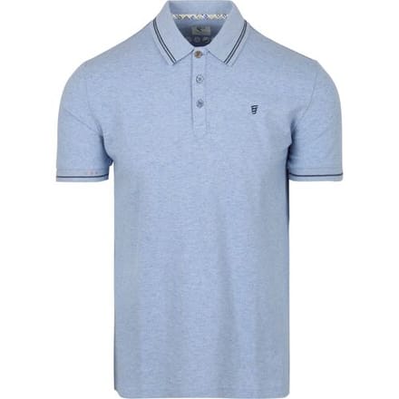 R2 Amsterdam Polo Soft Solid Light Blue - Maat S - Heren
