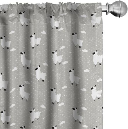 ABAKUHAUS – Schaapgordijnen – 2-delige set 75×245 – microvezel