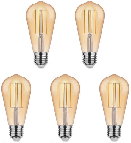 Asalite LED Lamp ST64 E27 Fitting - 7W = 50W - 650 Lumen - 2000K Warm Wit Licht - Niet Dimbaar - 220-240V - 5 stuks