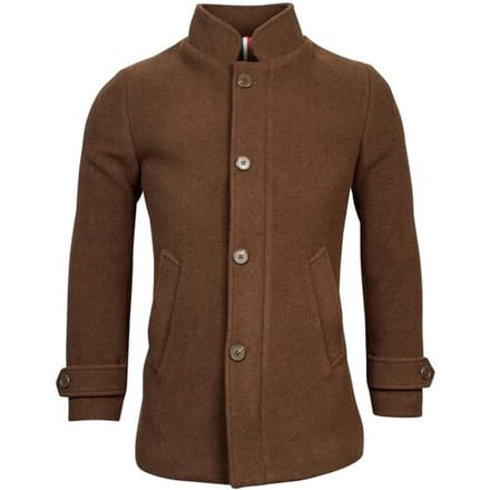 Giordano Jas Brian Wool Mix Melange Bruin / male