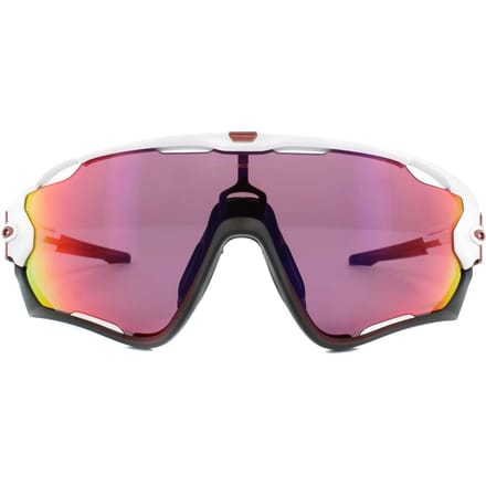 Oakley wrap heren gepolijste witte prizm road zonnebril
