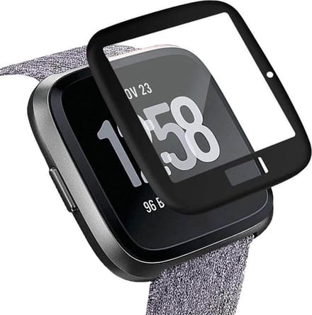 KELERINO. Screenprotector geschikt voor Fitbit Versa (Lite) - 3D Fullcover - Gehard glas