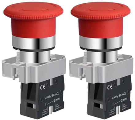 Rode Paddestoel Noodstop Drukknop 22MM - Veiligheidsstopschakelaar 10A 660V