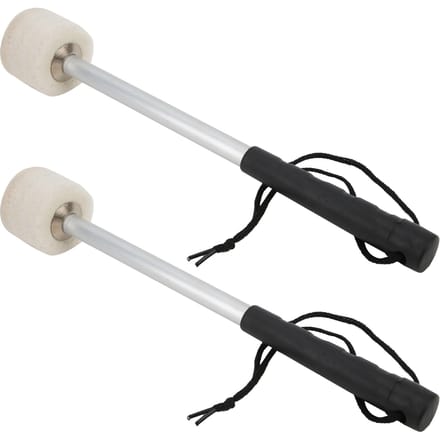 2 Stuks Wol Vilt Hoofd Drumstok Sterke Flexibiliteit Draagbaar Antislip Instrument Accessoires white