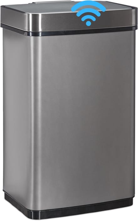 Prullenbak - met sensor - 60 l - rvs - keuken