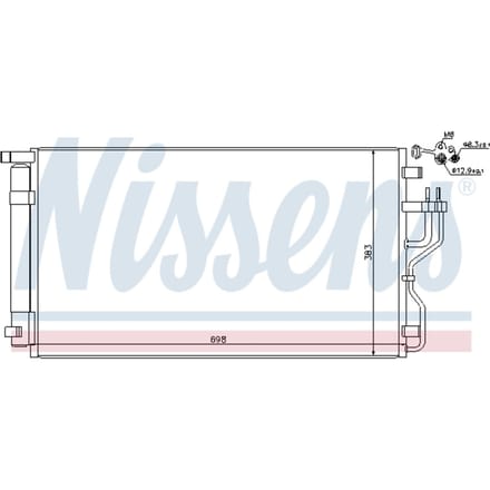 Condensator, airconditioning NISSENS 940208