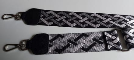 Tassen strap zwart wit, Tassen hengsel, Tassen riem, Strap