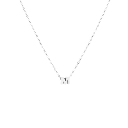Letter-Ketting-M-Zilver