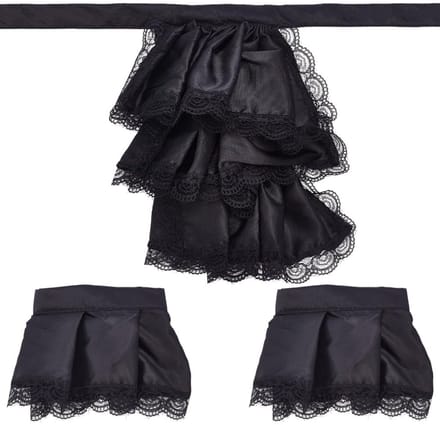 Dailygoods- Jabot set met kanten ruches - Manchetten - Kraag