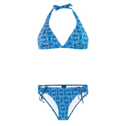 Protest PRTMuscle - Halter bikini set Dames - Koordsluiting - Uitneembare vulling - Normale pasvorm - Blauw