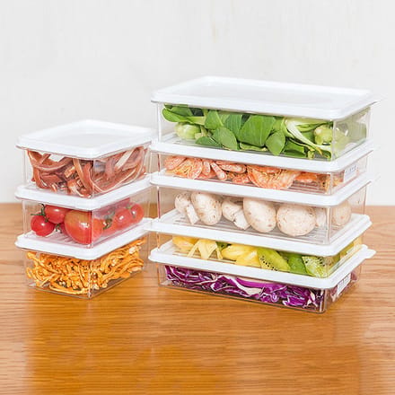 Without Lemon - Set van 4 - Voedsel Opbergdoos - Containers - Opslag - Koelkast - Duurzaam - 1x 1000ml | 1x 650ml | 2x 450ml