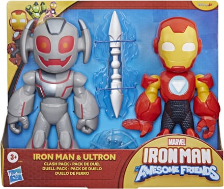 Marvel Iron Man and His Awesome Friends Supersized Iron Man en Ultron Clash -Actiefiguren 23cm