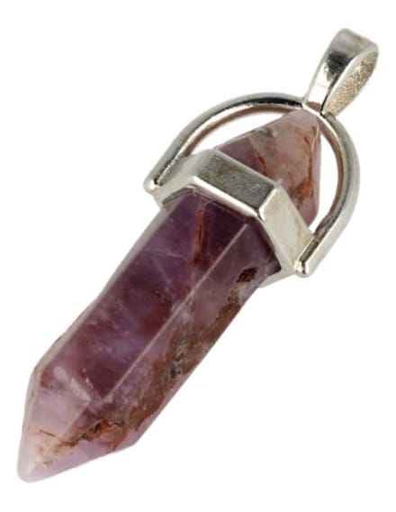 Amethist dubbeleinder hanger