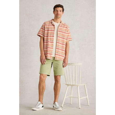 White Stuff Horizontal Ss Stripe Shirt Red Multi Taglia: M | Camicie Casual Outlet | Uomo | Rosso