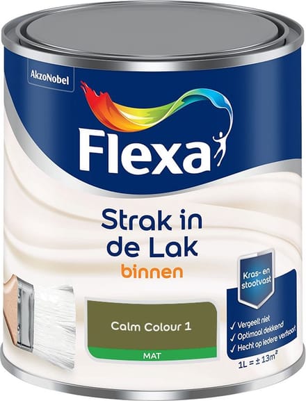 Flexa - Strak In De Lak Binnenlak Mat - Calm Colour 1 - Mengverf - 1 L