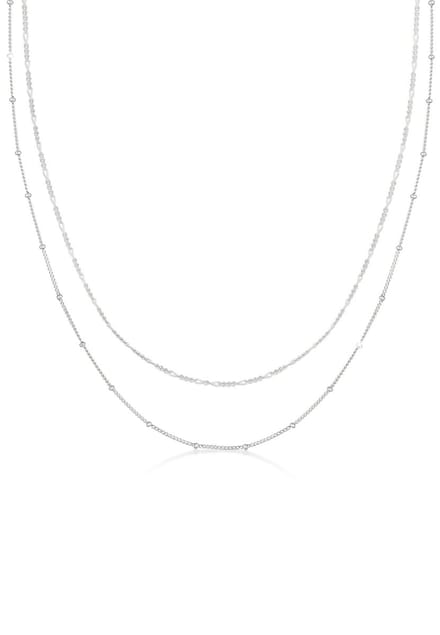 Elli - Halsketting - Dames Basic Filigraan Ketting Figaro in 925 Sterling Zilver Verguld - Dames