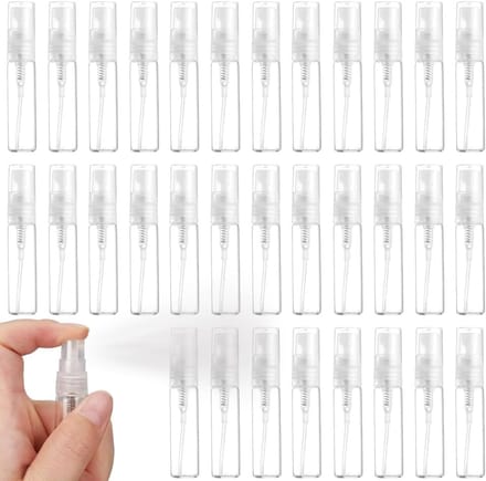 Pack van 100 herbruikbare 3 ml parfumatomizers - Mini sprayflessen voor geur, make-up en vloeistoffen
