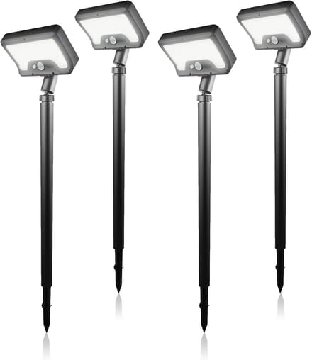 Set van 4 Buitenlampen op Zonne-energie met Bewegingssensor