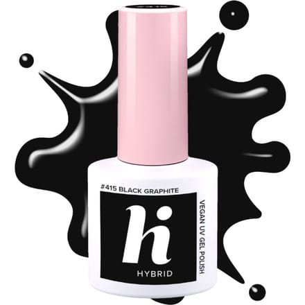Hi Hybrid #415 Hybrid UV Gel Polish Black Graphite 5 ml