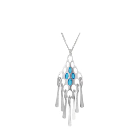 AuBor ®. Hanger. Zilver. Traditioneel Fins/Sami kant. Klein