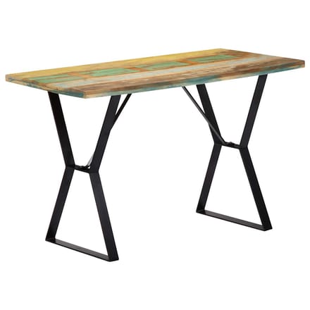 vidaXL - Eettafel - 120x60x76 - cm - massief - gerecycled - hout