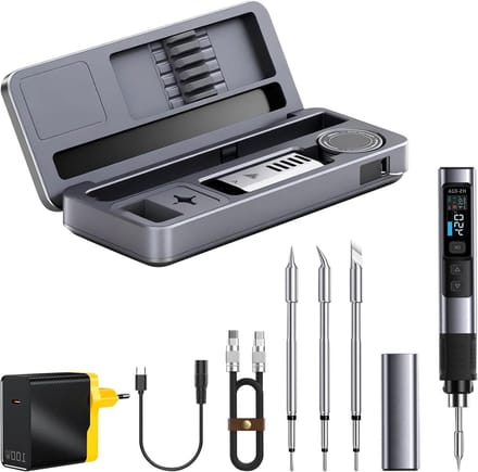 Draagbare Soldeerboutset - Soldeerijzer Kit - Elektronica Reparatie - Snelle Opwarming 3 Seconden - 100W Instelbare Temperatuur