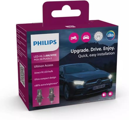 Philips Ultinon Access LED H4 H19 set 11342U2500CX