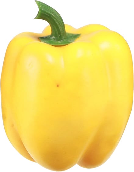Voerdummy decoratieve groenten peper geel H10cm