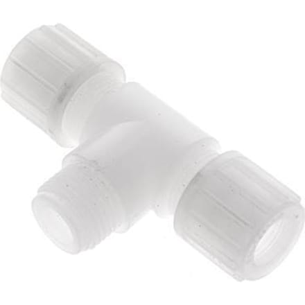 14x12mm & G1/2'' PVDF T-stuk Knelfitting Buitendraad 10bar