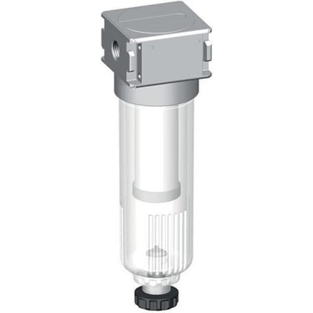 Voorfilter 0.3micron G1/4'' 160l/min Semi-Auto Polycarbonaat Multifix 0