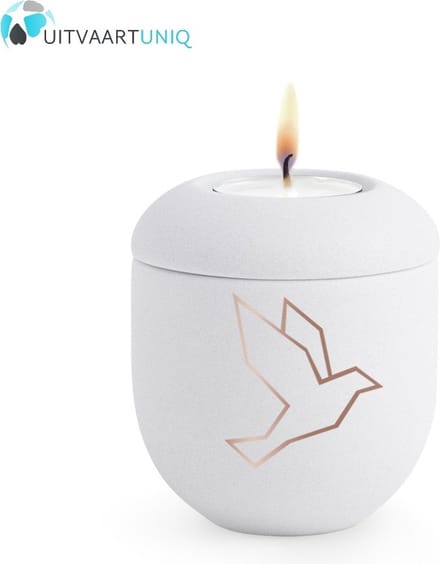Mini urn Velvet Duif – met lichtje