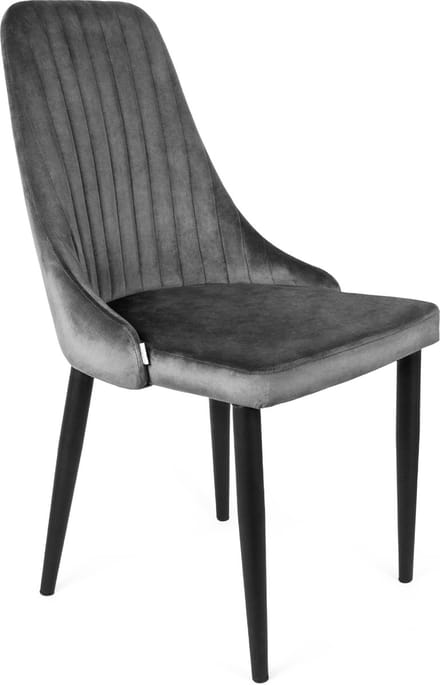 HOMLA - Stoel LOUIS - Grijs 45x46x90 cm
