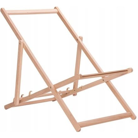 Frame van houten loungestoel, verstelbaar, natuurlijk beukenhout