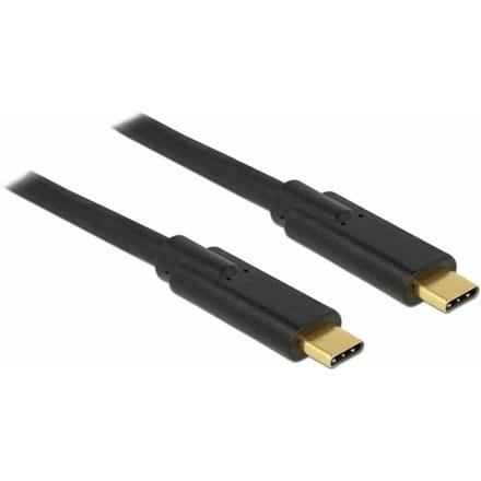 Delock 83868 USB-C-kabel USB 2.0 USB-C stekker, USB-C stekker 4.00 m Zwart