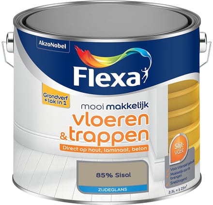 Flexa - Mooi Makkelijk Vloeren & Trappen Zijdeglans - 85% Sisal - Mengverf - 2,5 L