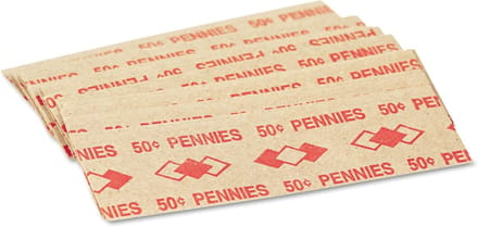 Muntwikkelaars - Centrollen - Geld Sorteren - Pop-open ontwerp - 1000 stuks - Bruin/Rood