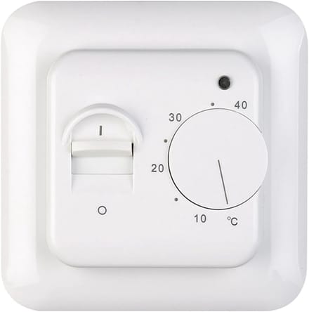 Thermostaat - Temperatuurregelaar - Verwarming Regelen - Mechanische Bediening - 16A - Wit