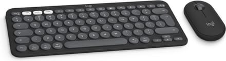 Logitech Pebble 2 Combo voor Mac - Draadloos Toetsenbord en Muis combinatie - Qwerty US - Graphite